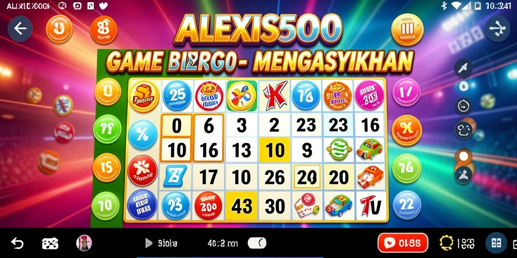 Tampilan gameplay ALEXIS500 yang seru dan penuh warna.