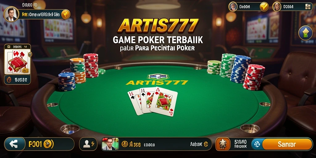 Tampilan gameplay Poker yang seru dari ARTIS777.