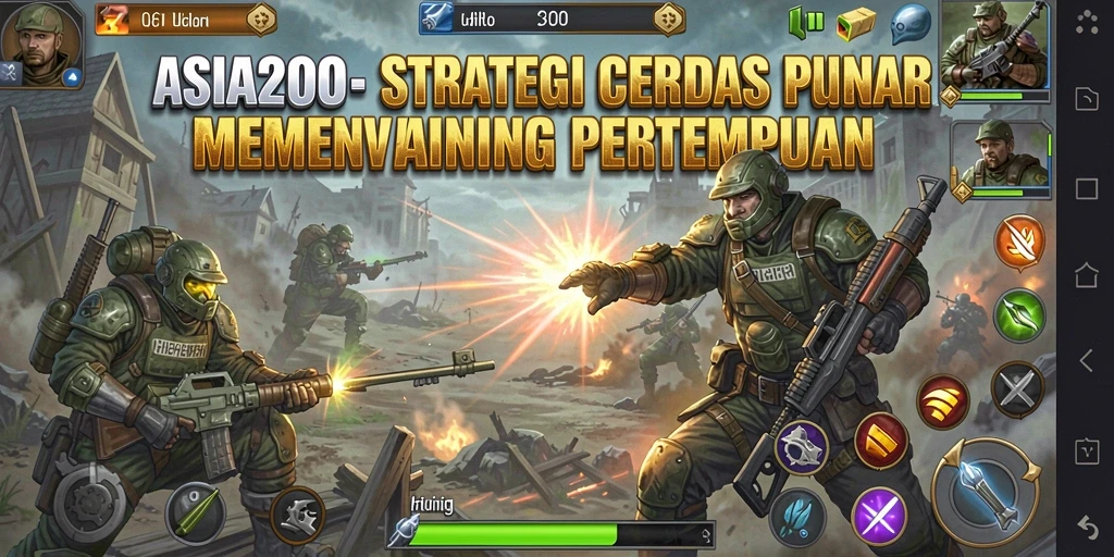 Screenshot gameplay ASIA200 menampilkan aksi strategis yang mendebarkan.