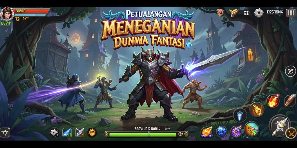 Screenshot menunjukkan aksi seru dari gameplay B8VIP di dunia petualangan.