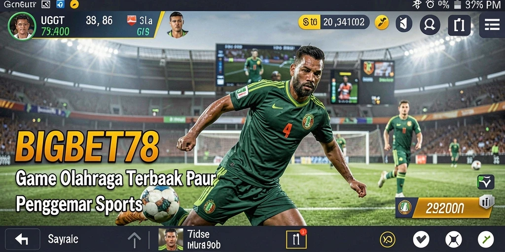 Menampilkan gameplay menarik dari BIGBET78 dengan berbagai mode permainan olahraga.