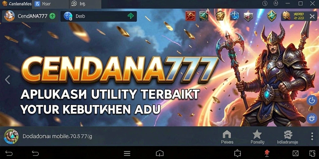 Tampilan antarmuka utama CENDANA777 untuk manajemen Utility.