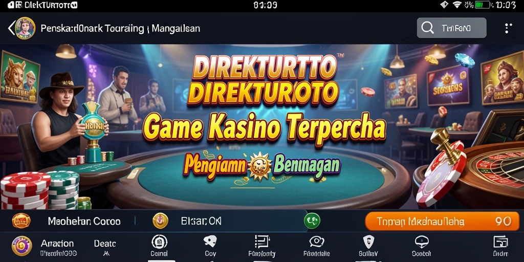 Tangkapan layar utama DIREKTURTOTO menampilkan permainan Kasino yang menarik.