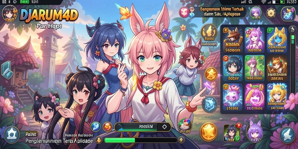 Tampilan gameplay menakjubkan dari aplikasi DJARUM4D Anime.