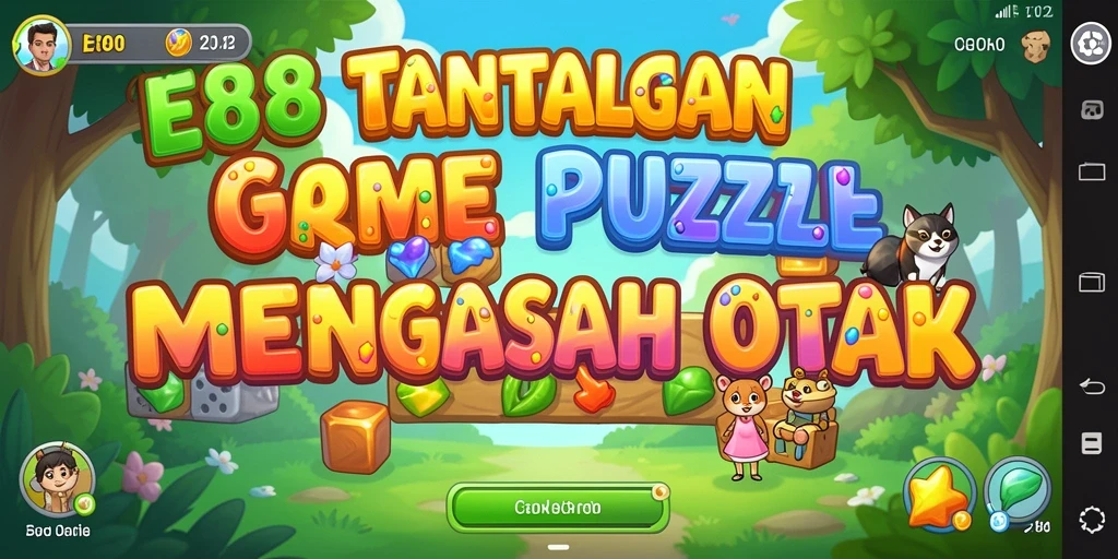 Tampilan gameplay E88 dengan berbagai teka-teki menarik.