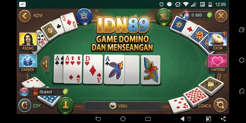 Screenshot gameplay IDN89 menampilkan keseruan permainan domino.