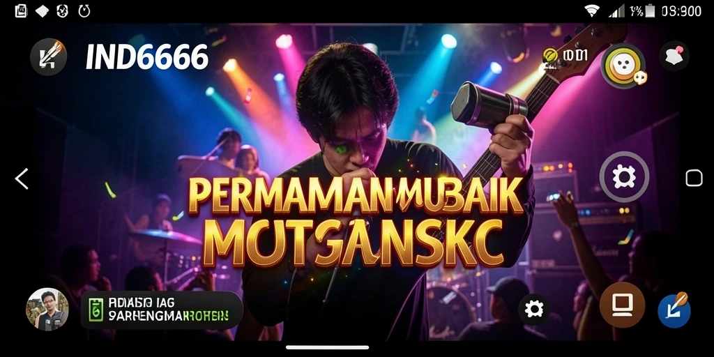 Screenshot IND666 menunjukkan gameplay musik yang seru dan interaktif.