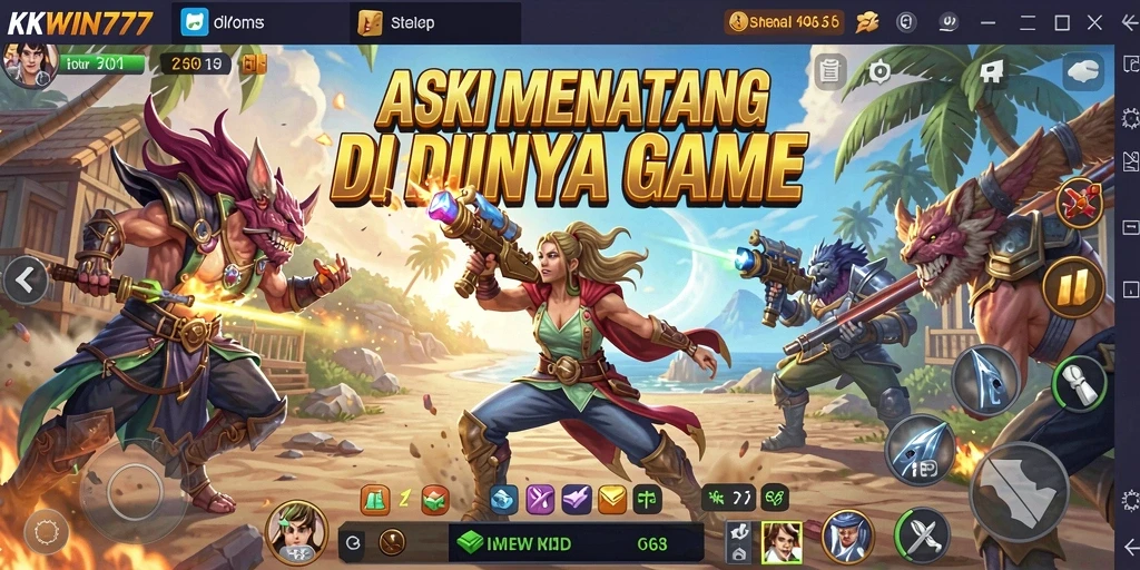 Tampilan gameplay seru dan mendebarkan dari KKWIN777.