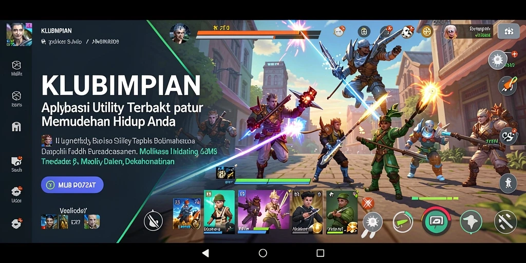 Tampilan antarmuka aplikasi KLUBIMPIAN yang sederhana dan penggunaannya yang mudah.