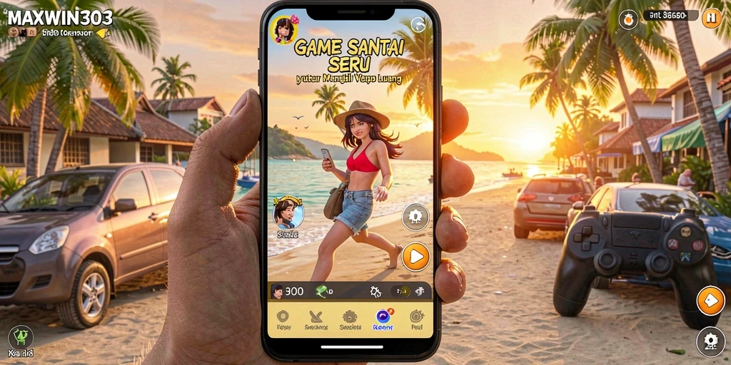 Tampilan screenshot gameplay MAXWIN303 yang mengasyikkan dan ceria.