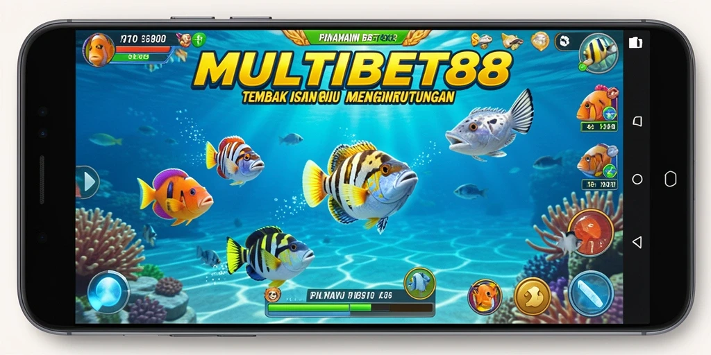 Screenshot MULTIBET88 menampilkan aksi seru menembak ikan.