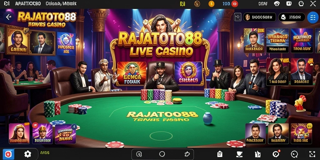 Screenshot gameplay RAJATOTO88 menampilkan pengalaman bermain Live Casino yang nyata.