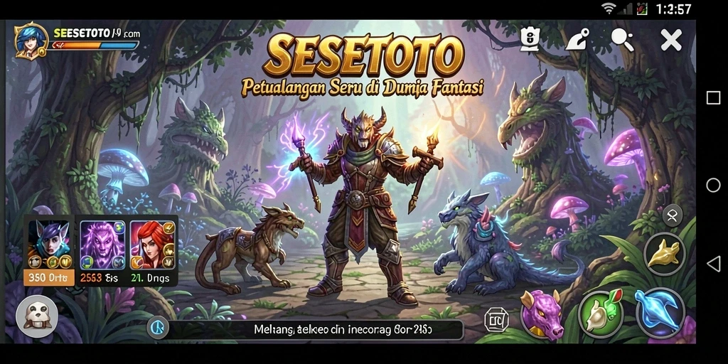 Screenshot utama SESETOTO yang menunjukkan aksi petualangan seru.