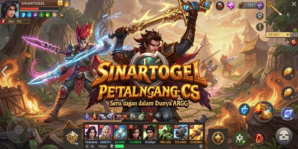 Screenshot gameplay SINARTOGEL yang menunjukkan pertarungan epik dalam dunia ARPG.
