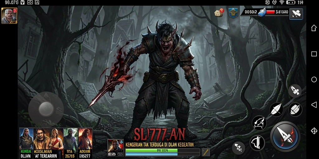 Tampilan menakutkan dalam gameplay SL777 yang mendebarkan.