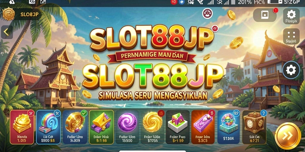Tampilan gameplay menarik dari SLOT88JP dengan berbagai mesin slot.