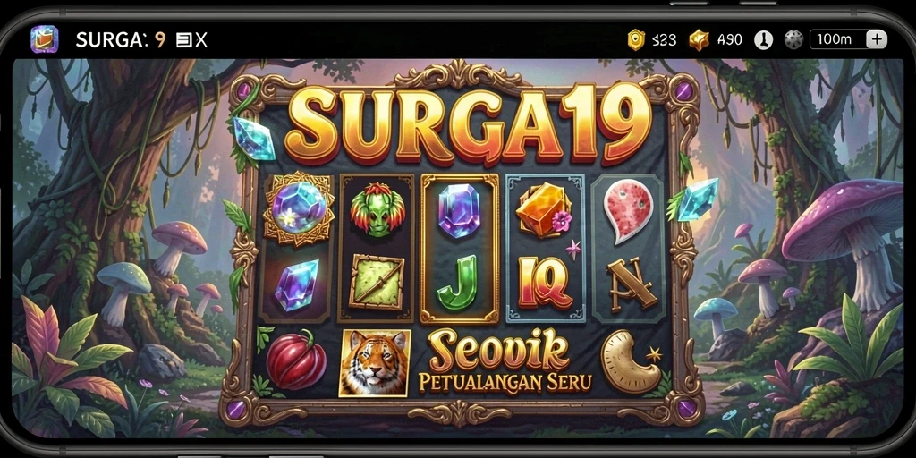 Screenshot utama SURGA19 menampilkan gameplay menarik dengan grafis slot yang memukau.