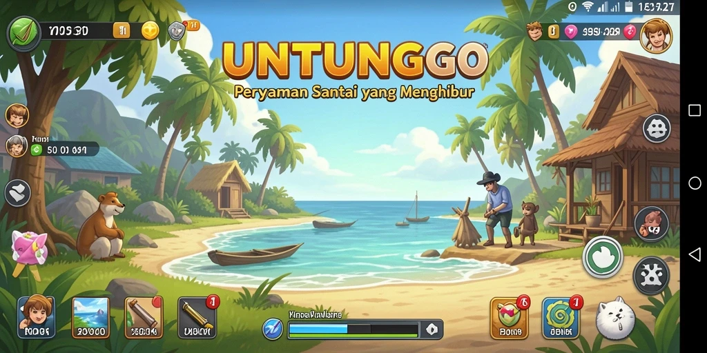 Tampilan gameplay UNTUNGGO yang seru dan penuh warna.