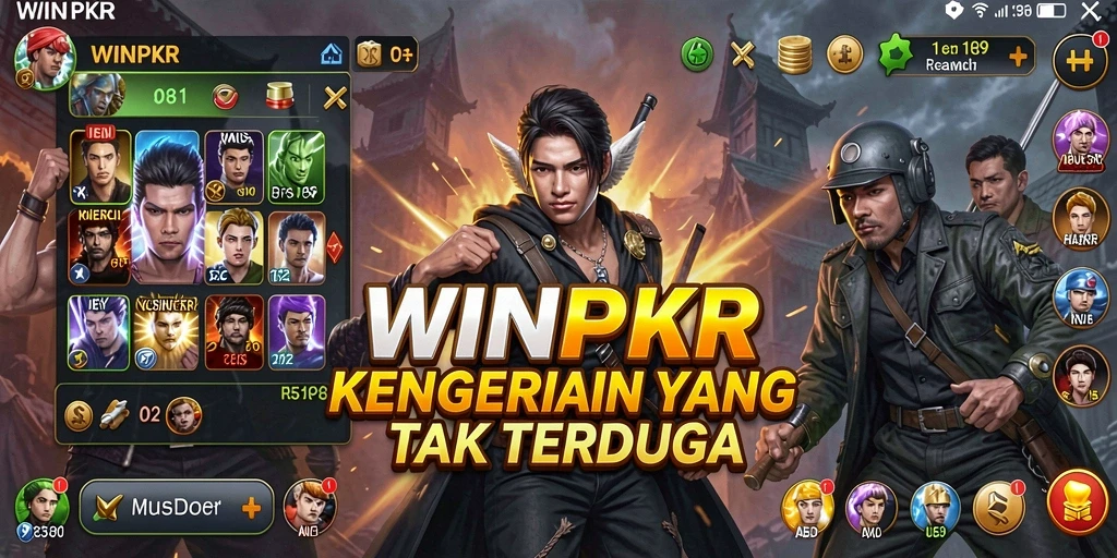 Tampilan gameplay WINPKR dengan suasana Horror yang mencekam.