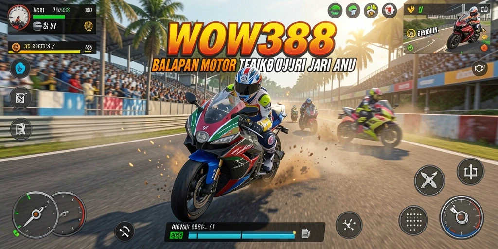 Gameplay seru balapan motor di WOW388.